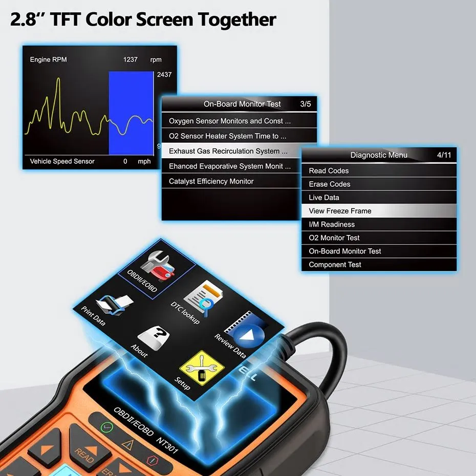 Foxwell NT301 OBD OBD2 Scanner Car Engine Diagnostic Code Reader