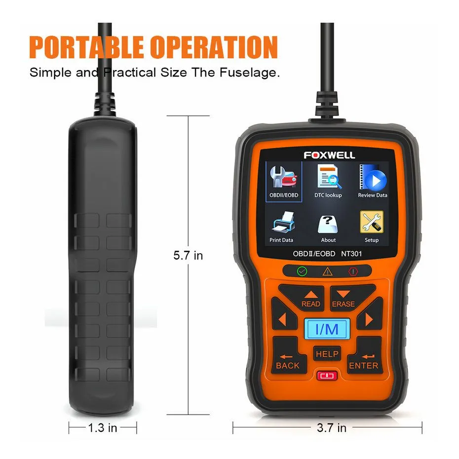 Foxwell NT301 OBD OBD2 Scanner Car Engine Diagnostic Code Reader
