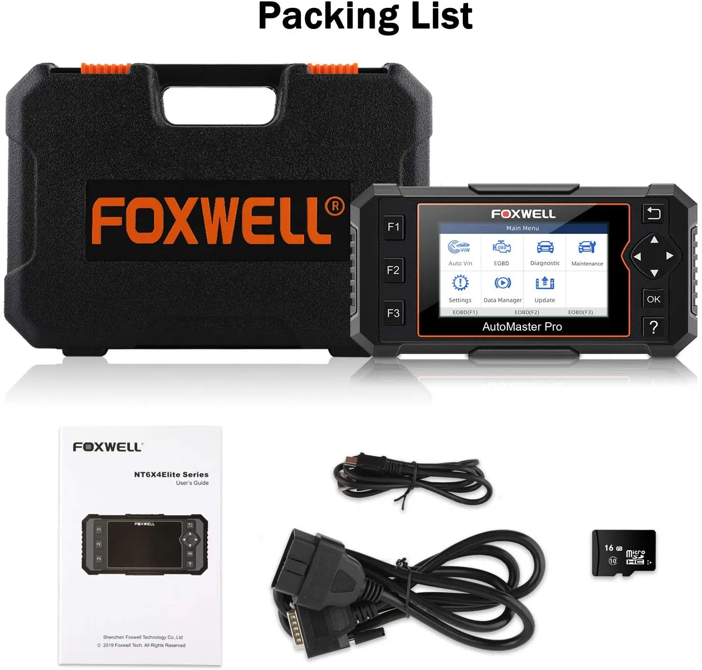 Foxwell NT624 Elite OBD2 EOBD Automotive Scanner Full System Code Reader