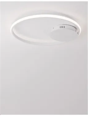 FUL Single Halo Dimmable Ceiling Light In Sandy White Aluminium & Acrylic - ID 10326