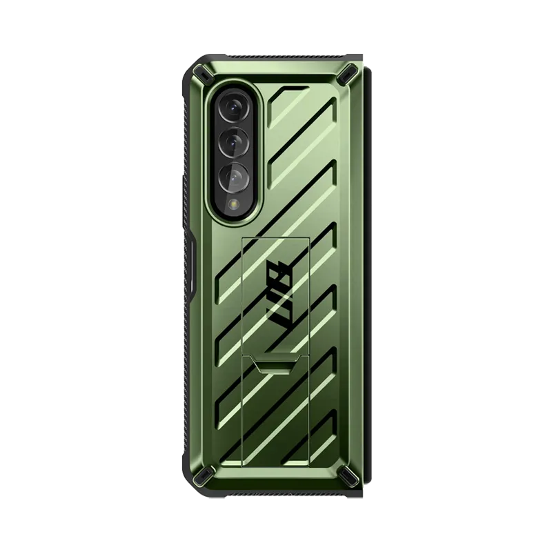 Galaxy Z Fold3 Unicorn Beetle Kickstand Case with Screen Protector-Dark Green