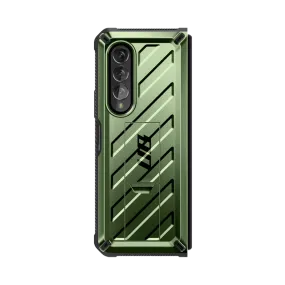 Galaxy Z Fold3 Unicorn Beetle Kickstand Case with Screen Protector-Dark Green