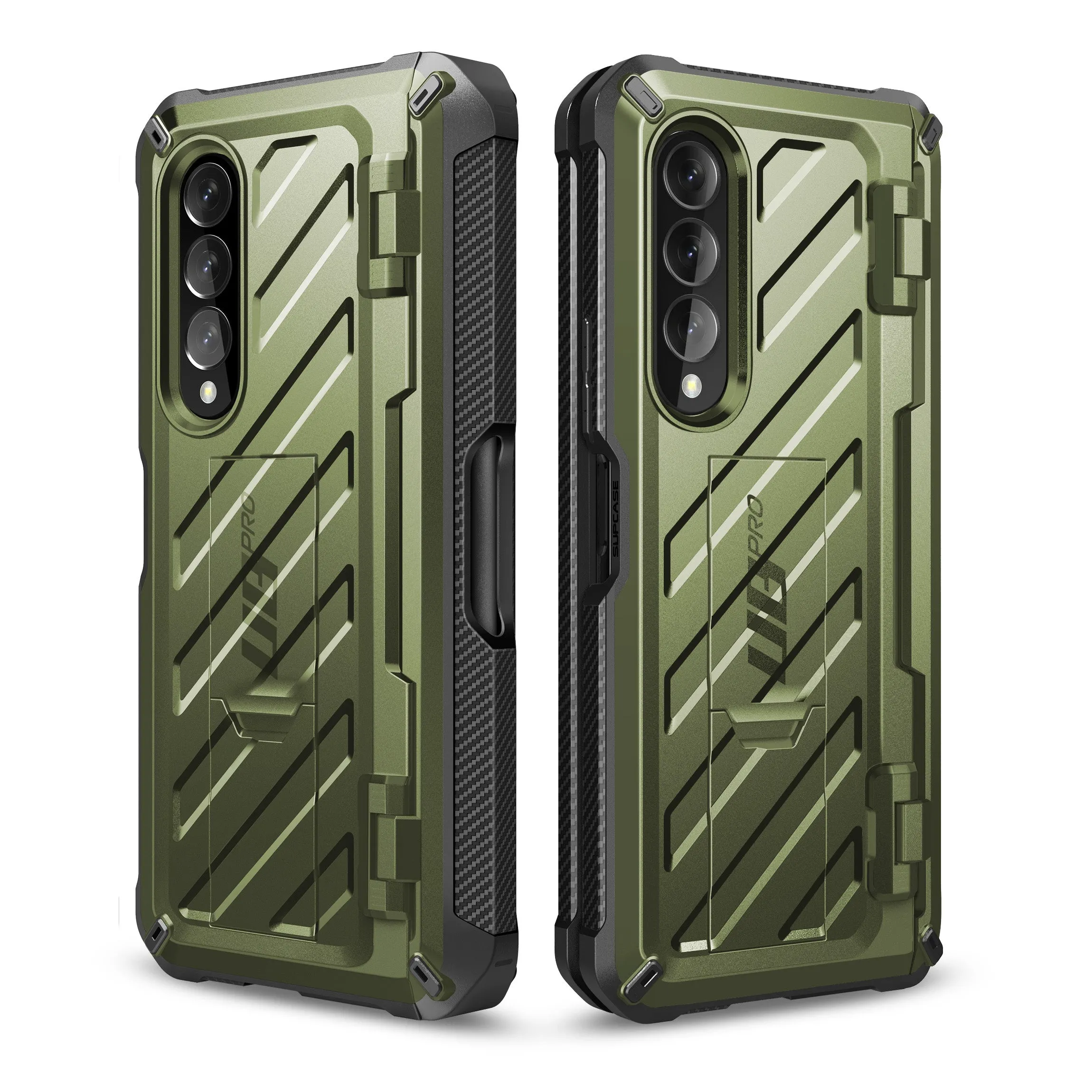 Galaxy Z Fold3 Unicorn Beetle PRO Rugged Case with S-Pen Holder-Dark Green