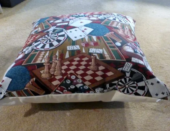 Game room Pillow cover, Extra Large floor pillows, Man Cave or Pool room Pillows