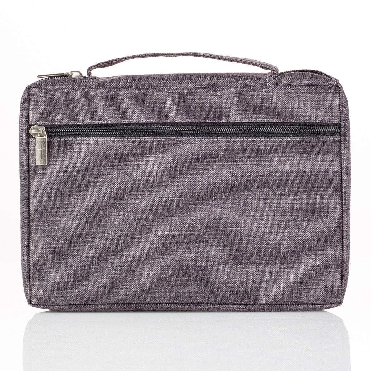 Gray Canvas Bible Cover With Fish