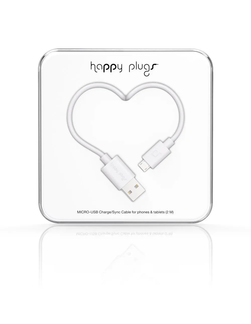 Happy Plugs Micro-USB Charge/Sync Cable - White