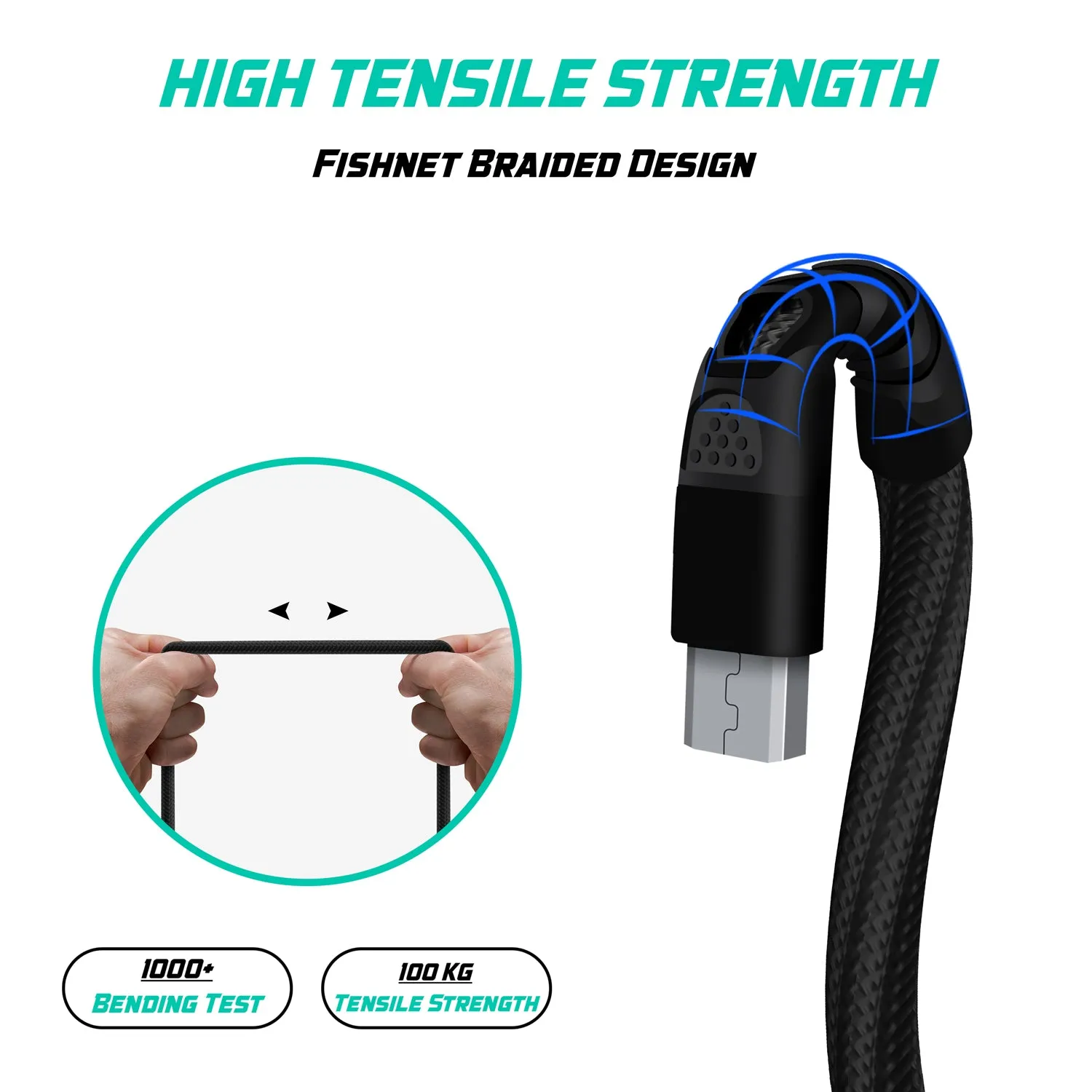 Heavy-Duty Micro USB Cable - USB 3.0 A to Micro B Fast Data and Charging Cable