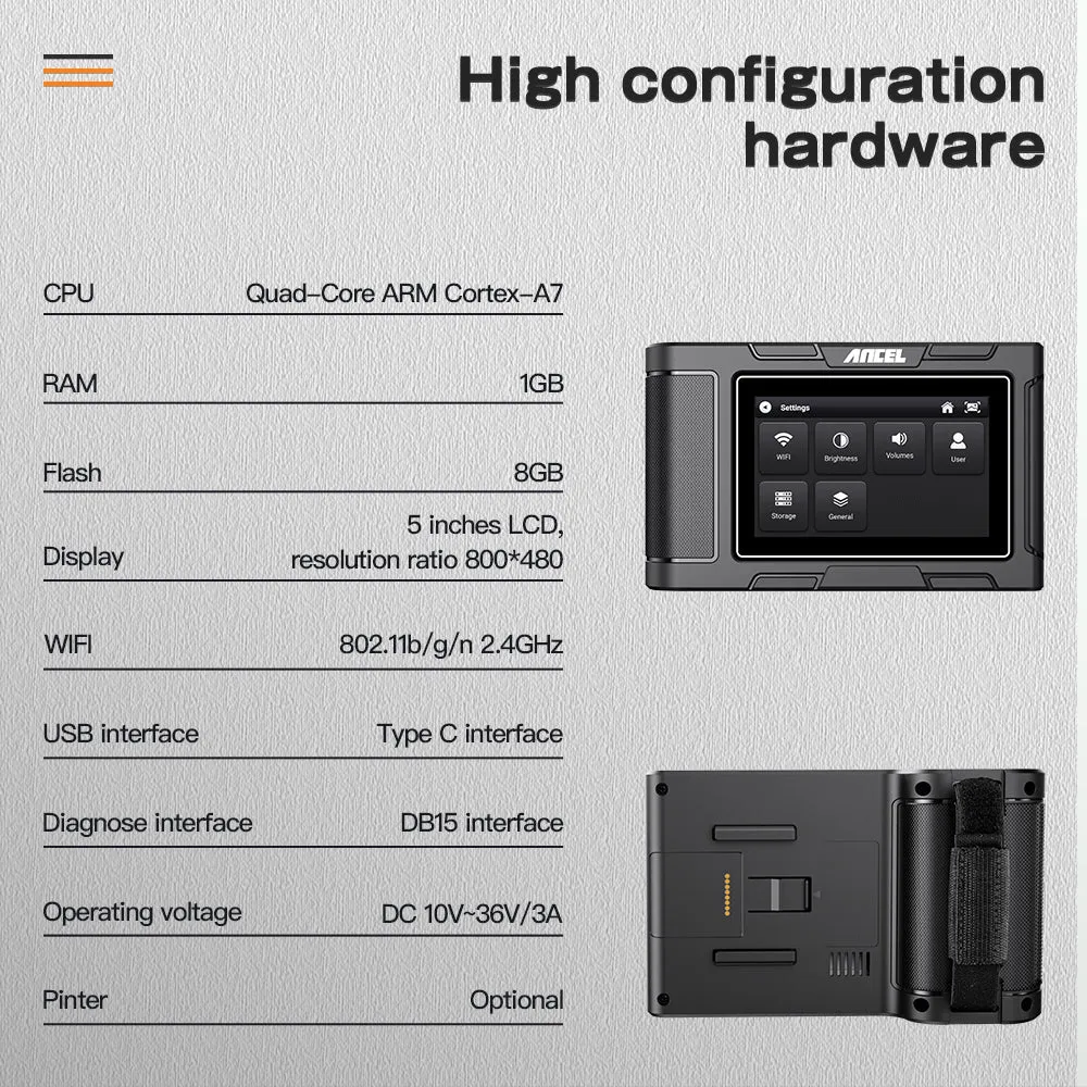Heavy Duty Truck Scan Tool ANCEL HD3100 All System 12V/24V 2in1 Cars and Trucks