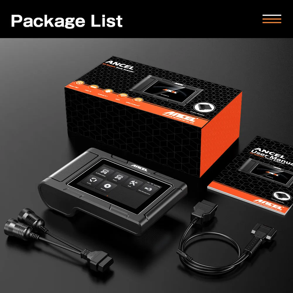 Heavy Duty Truck Scan Tool ANCEL HD3100 All System 12V/24V 2in1 Cars and Trucks
