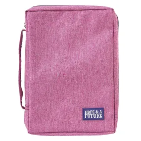 Hope And A Future Pink Canvas Bible Cover