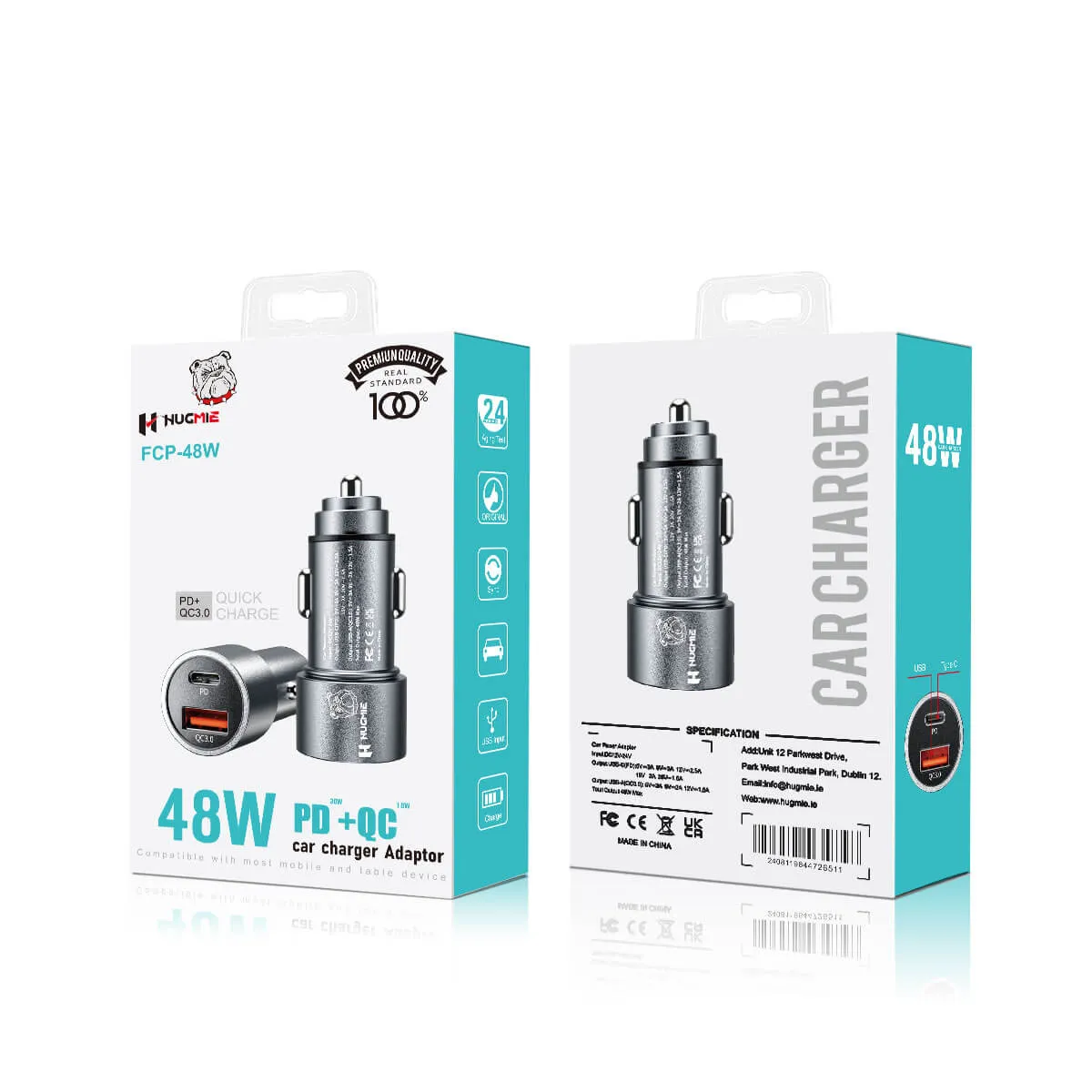Hugmie® FCP-48W PD QC3.0 Car Charger