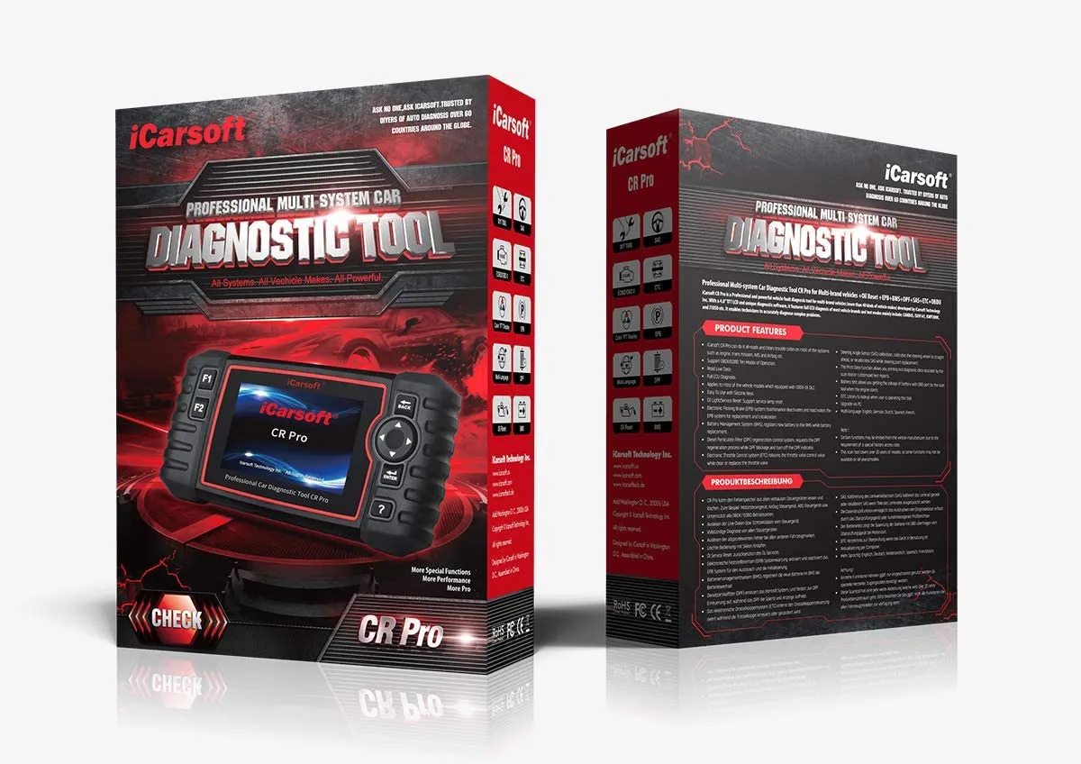iCarsoft CR PRO Diagnostic Tool All Makes All Systems OBD1/OBD2