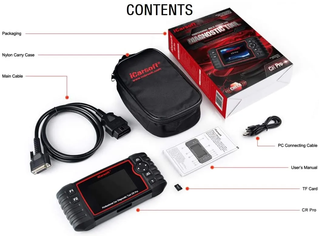 iCarsoft CR PRO Diagnostic Tool All Makes All Systems OBD1/OBD2