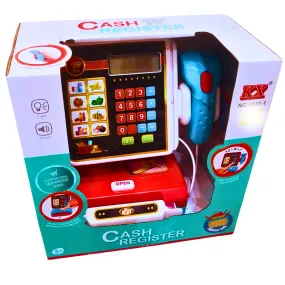 Kids Cash Register Toy with Light & Sound – Interactive Play Set for Kids Age 3  | Learning and Pretend Play Cashier Toy
