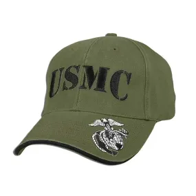 Large USMC & EGA Olive Drab Low Profile Hat