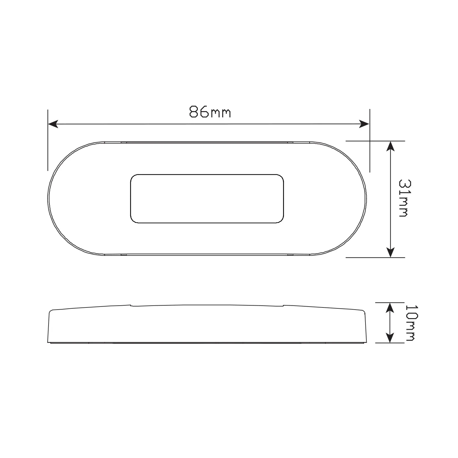 LED Autolamps 86RM Rear End Outline Marker