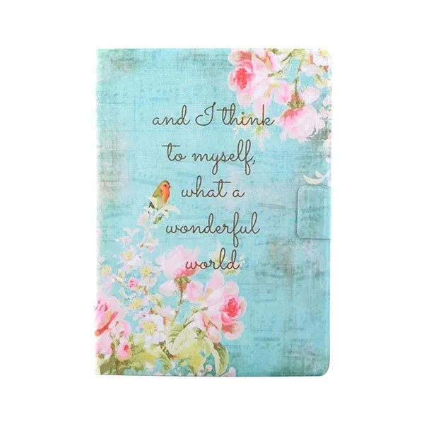 Luxury Stand Wallet Case for iPad air Cover Fashion Floral Print Pattern Leather Flip For iPad 5 Cover 9.7" Tablet PC Shell Capa