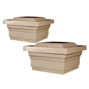 Majestic 5" x 5" PVC Solar Post Cap - Tan