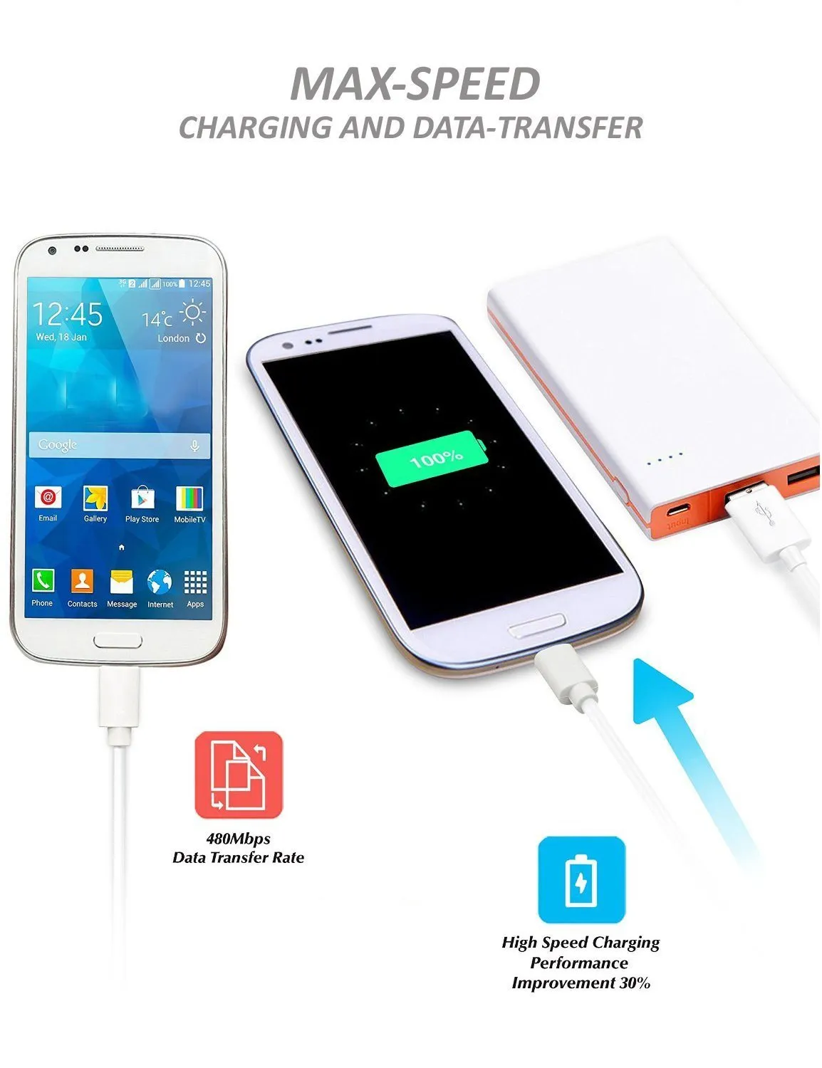 Micro USB Data Cable charger adapter cable
