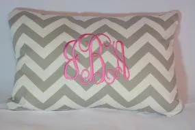 Monogrammed Pillow, Personalized Pillow cover, Embroidered Pillow