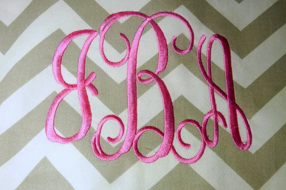 Monogrammed Pillow, Personalized Pillow cover, Embroidered Pillow