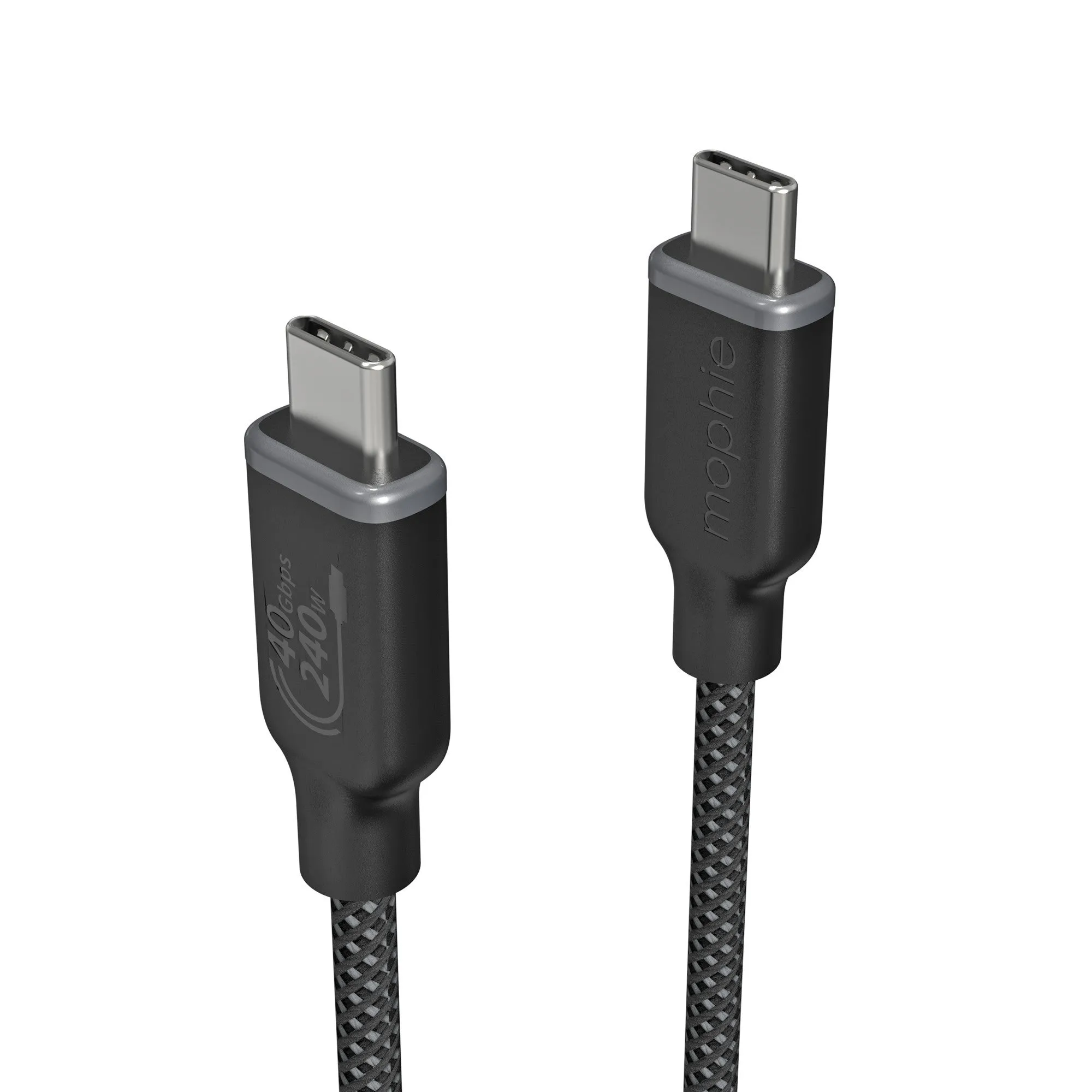 Mophie 80cm USB4 USB-C to USB-C Charge and Sync Cable - Black - 15-12594