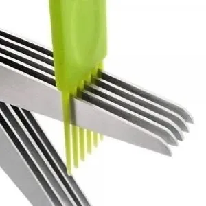 Multifunction Vegetable Stainless Steel Herbs Scissor with 5 Blades - H01320