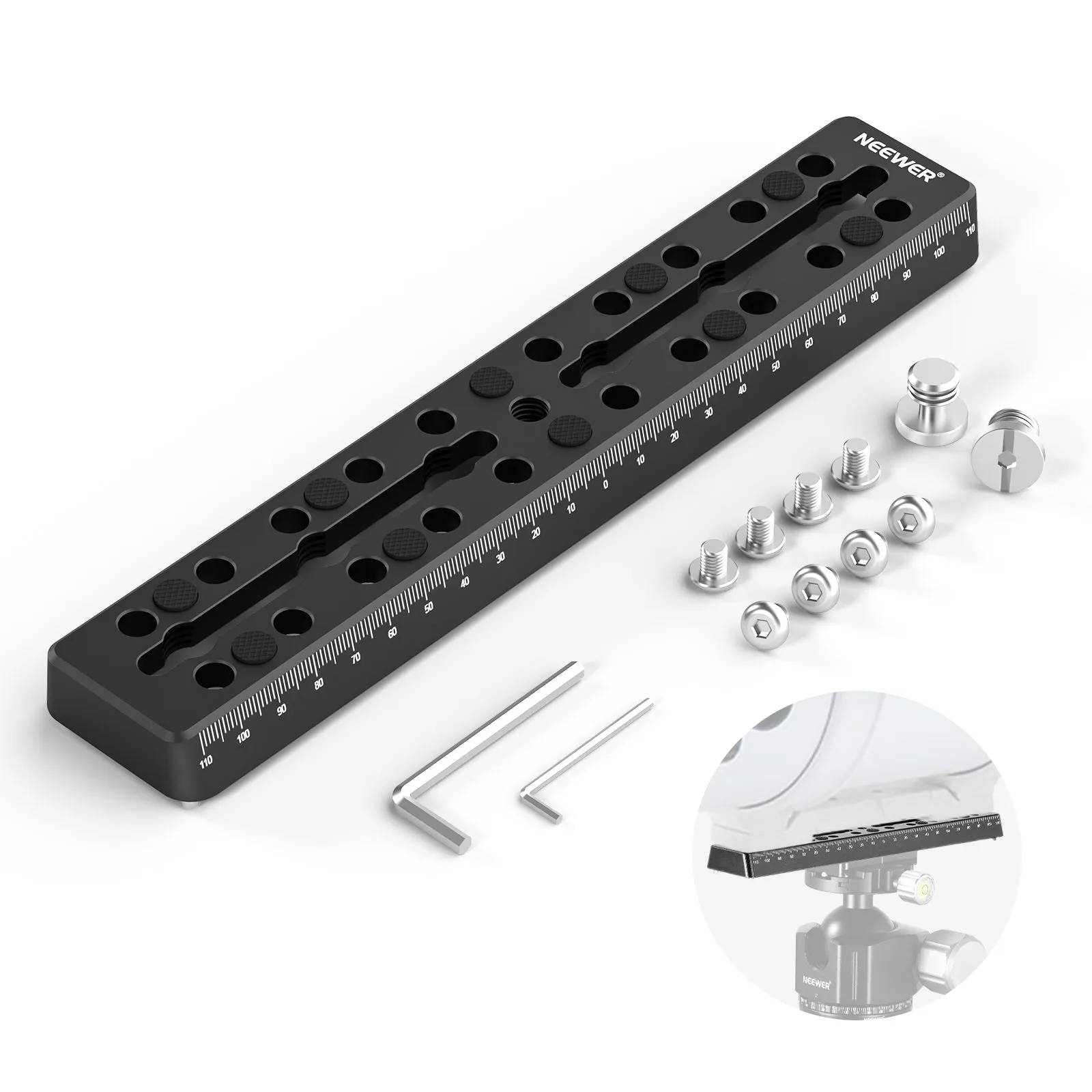 NEEWER QR003 9"/230mm Rail Bar Vixen Style Dovetail Plate