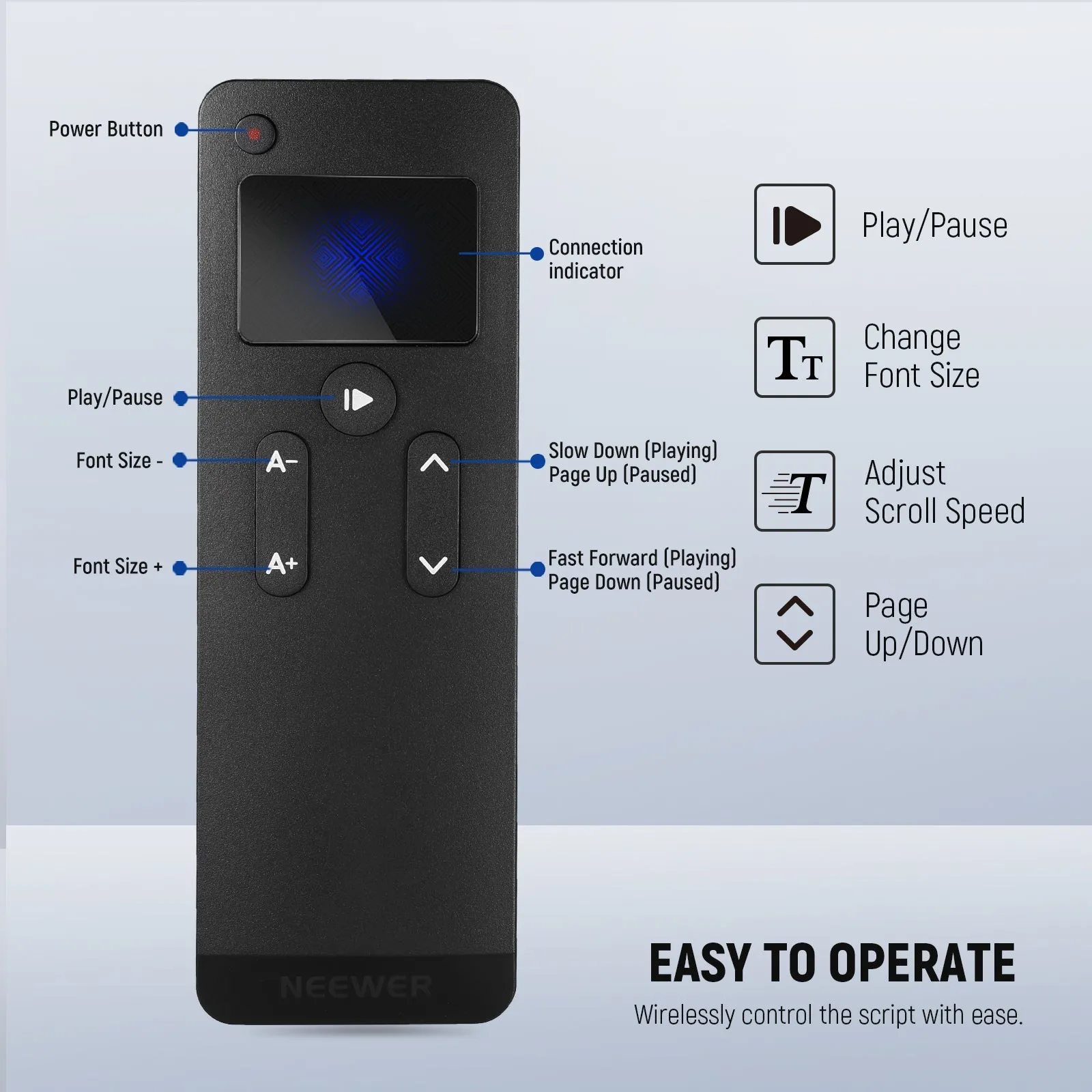 NEEWER RT113 Remote Control for NEEWER Teleprompter App