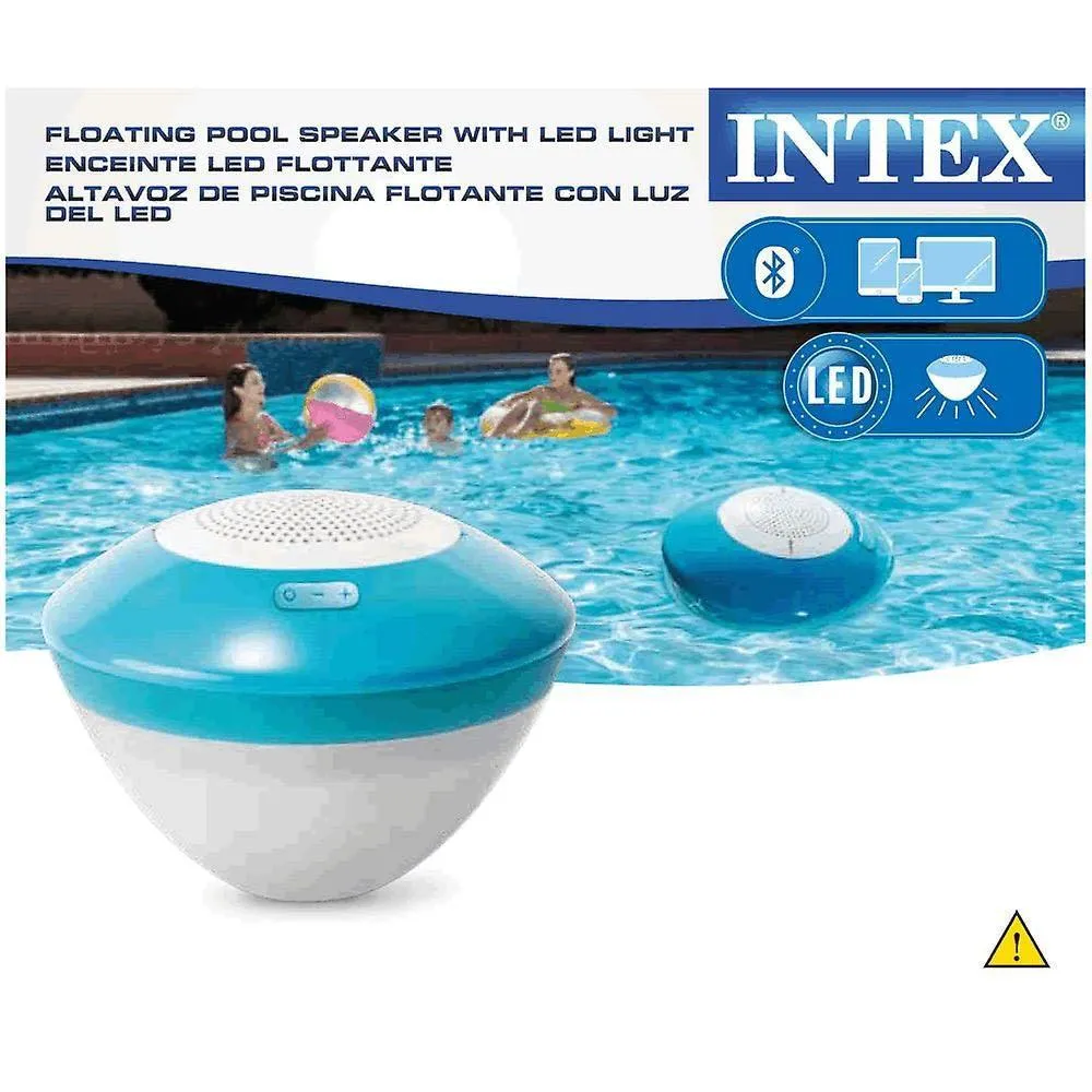 (NET) INTEX 28625 Above Ground Pool Floating Pool Speaker With LED Light
