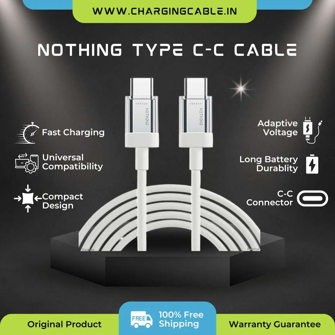 Nothing Type C TO Type C Cable (Only Cable & Supports Upto 65W)