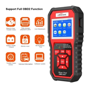 OBD2 ODB2 Scanner Auto Diagnostic Scanner KONNWEI KW850 Full Function Car Diagnosis Car Scanner Universal OBD Engine Code Reader (KW850)