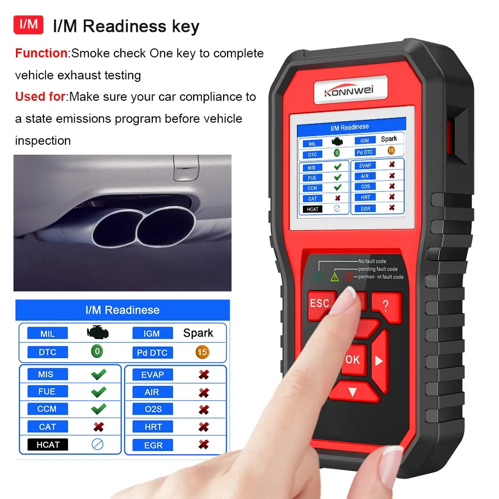 OBD2 ODB2 Scanner Auto Diagnostic Scanner KONNWEI KW850 Full Function Car Diagnosis Car Scanner Universal OBD Engine Code Reader (KW850)