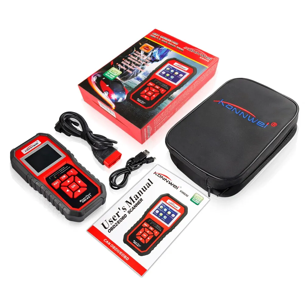 OBD2 ODB2 Scanner Auto Diagnostic Scanner KONNWEI KW850 Full Function Car Diagnosis Car Scanner Universal OBD Engine Code Reader (KW850)