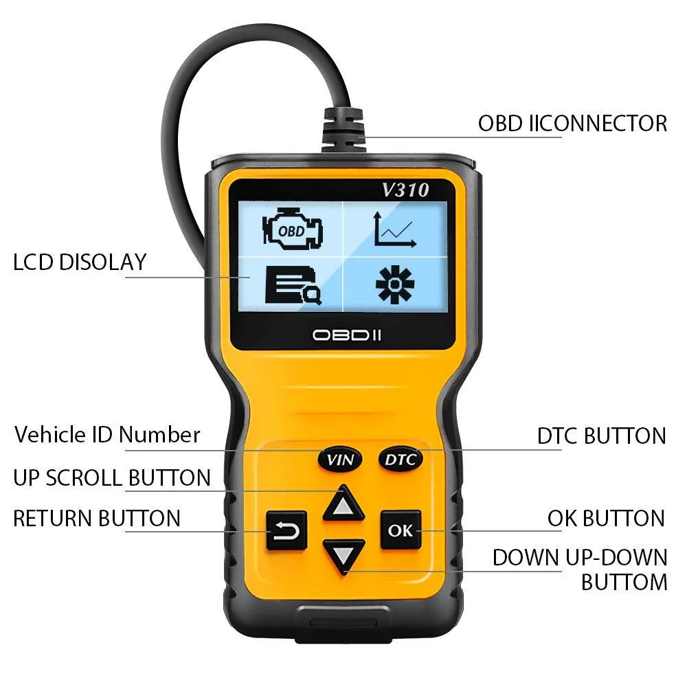 OBD2 Scanner Reader Universal Car Engine Fault Code Reader CAN