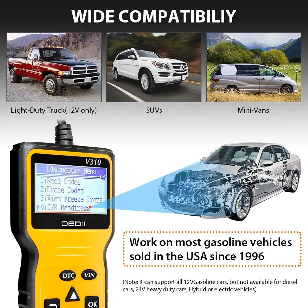 OBD2 Scanner Reader Universal Car Engine Fault Code Reader CAN