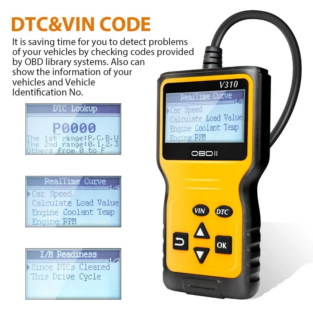 OBD2 Scanner Reader Universal Car Engine Fault Code Reader CAN