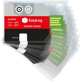 PDF Data Loggers. Frozen Goods Alarms: High -16°C, Low -20°C - Pack of 10