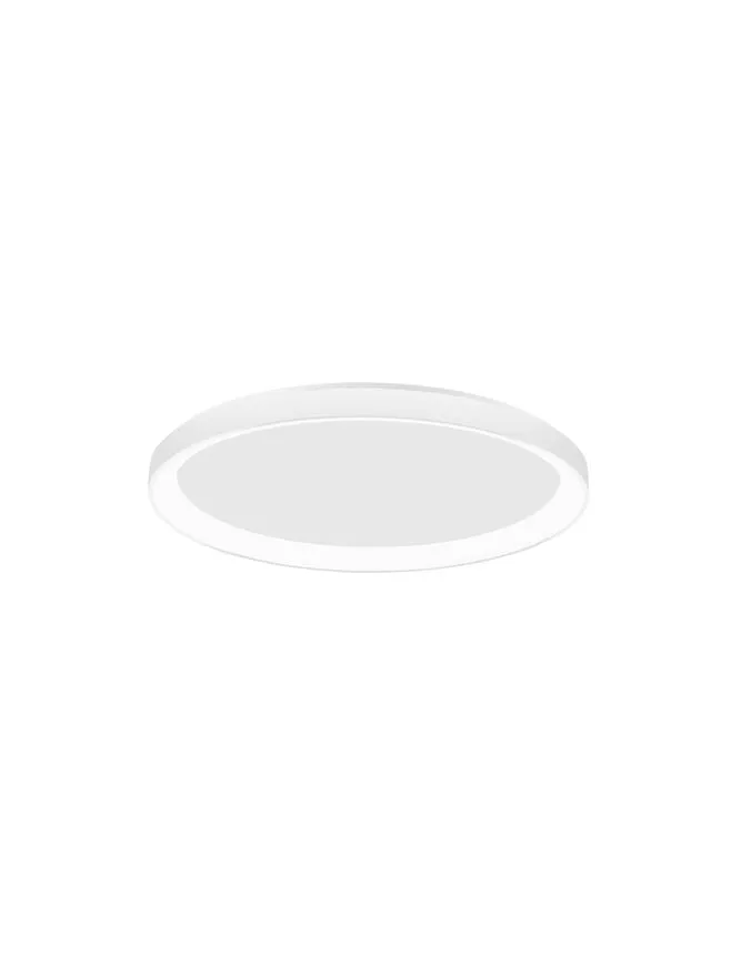 PER Dimmable Sandy White Aluminium & Acrylic Thin 48cm Ring Flush Medium - ID 10609