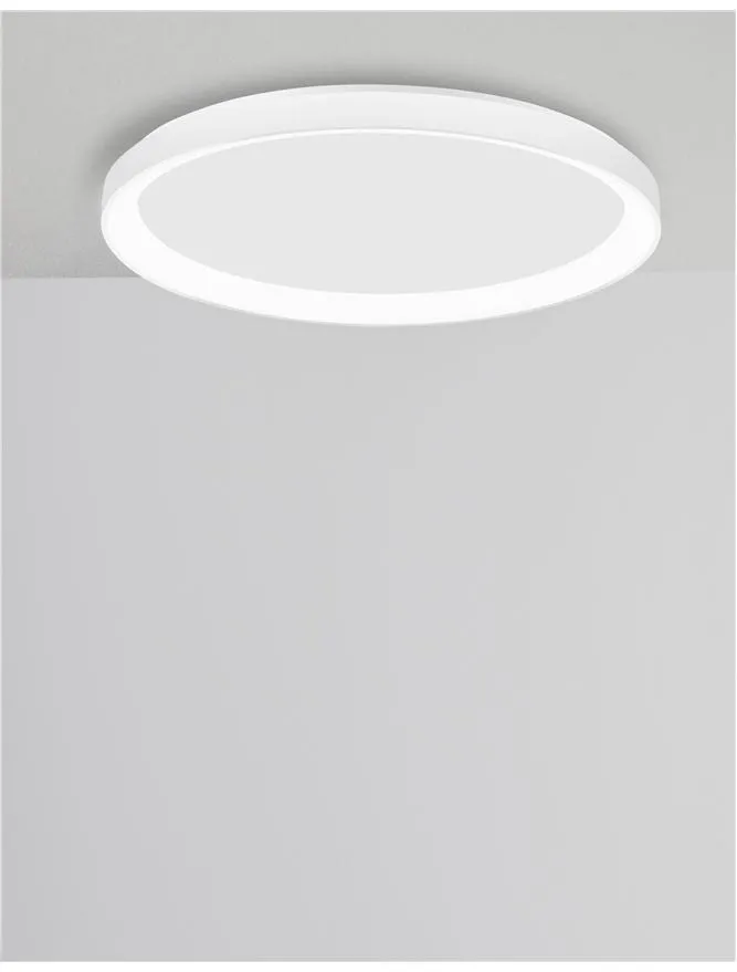 PER Dimmable Sandy White Aluminium & Acrylic Thin 48cm Ring Flush Medium - ID 10609