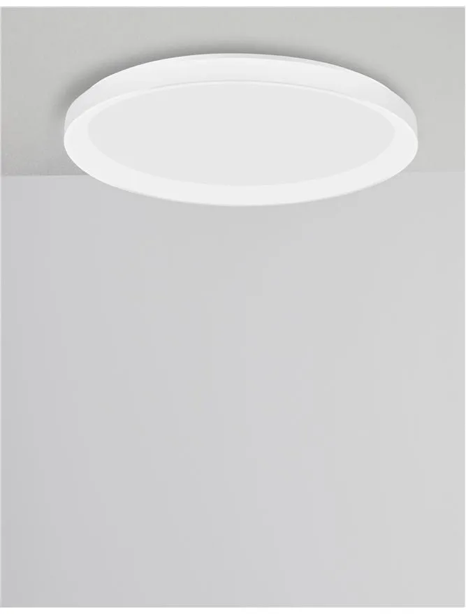 PER Dimmable Sandy White Aluminium & Acrylic Thin 48cm Ring Flush Medium - ID 10609