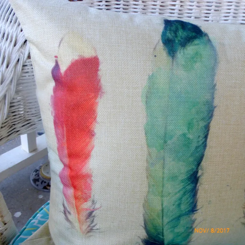 pillow covers with Feathers, 18x18 pillow covers, Feather pillow covers