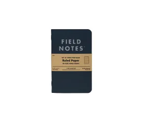 Pitch Black Memo Book | Ruled 3-Pack