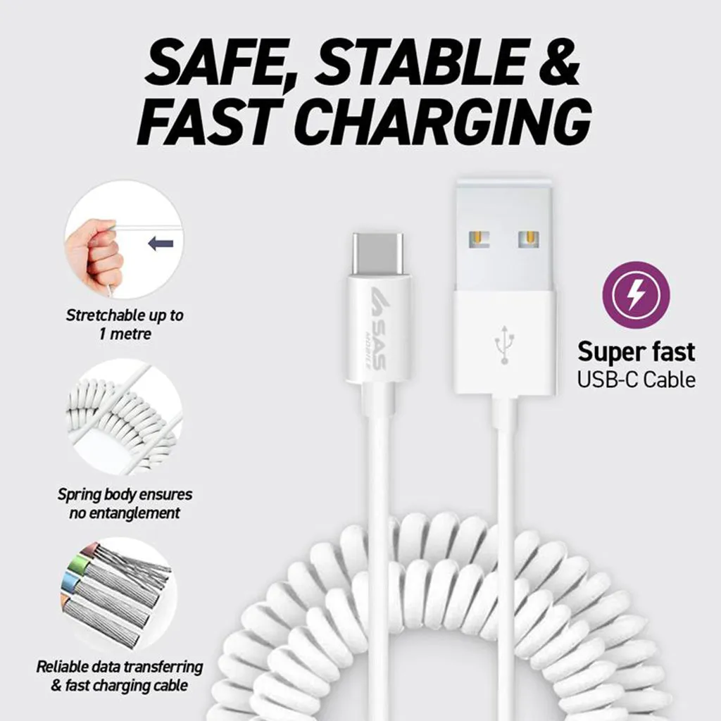 PJSAS Type-C to USB Charge & Sync Cable 1M 244034