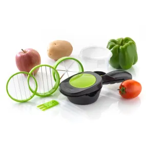 Plastic 6-in-1 Manual Vegetable Grater,Chipser and Slicer - H02646