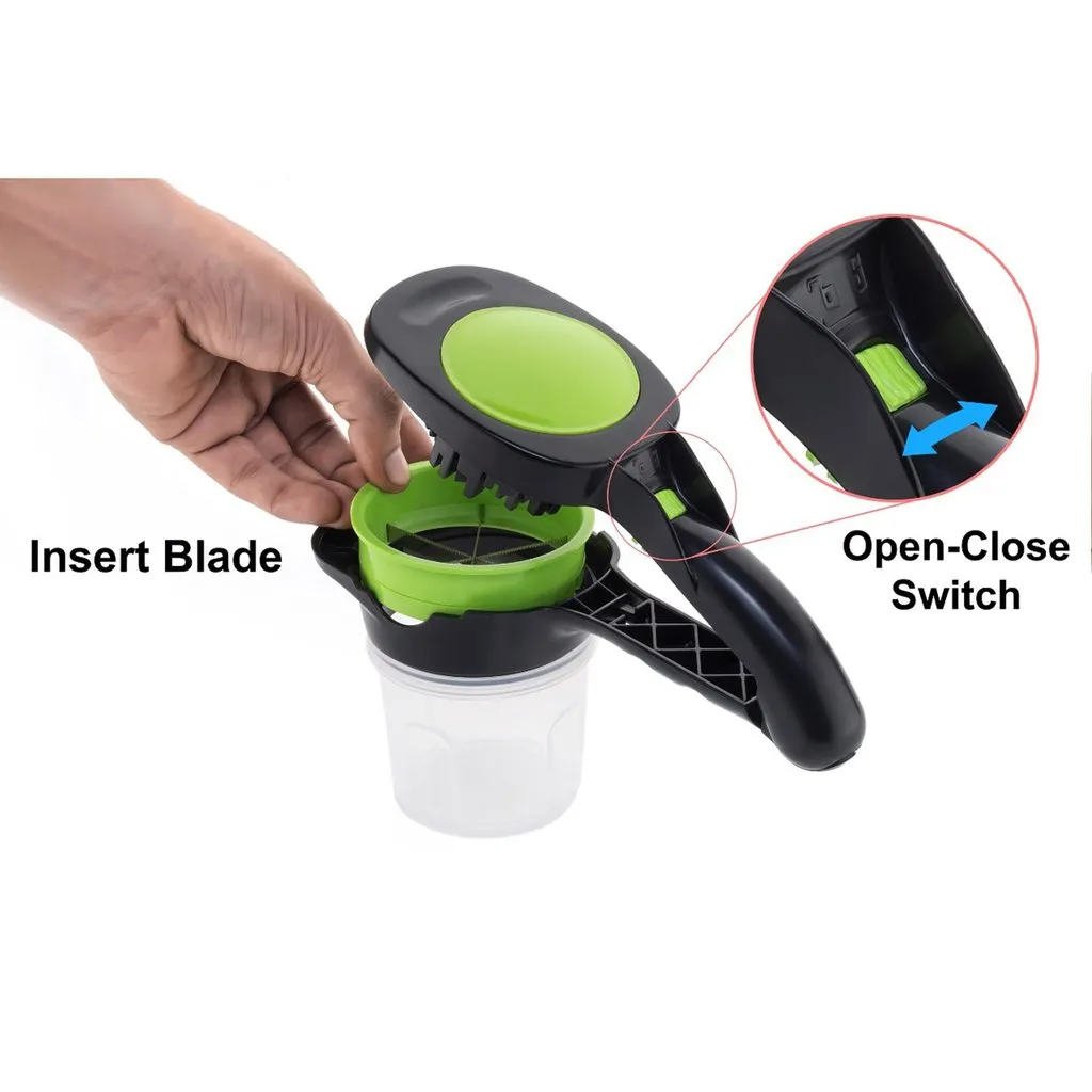 Plastic 6-in-1 Manual Vegetable Grater,Chipser and Slicer - H02646