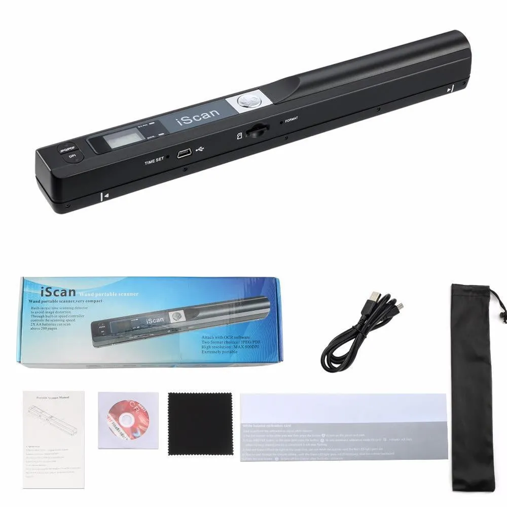 Portable Handheld 900DPI JPG and PDF Formate A4 Document Scanner