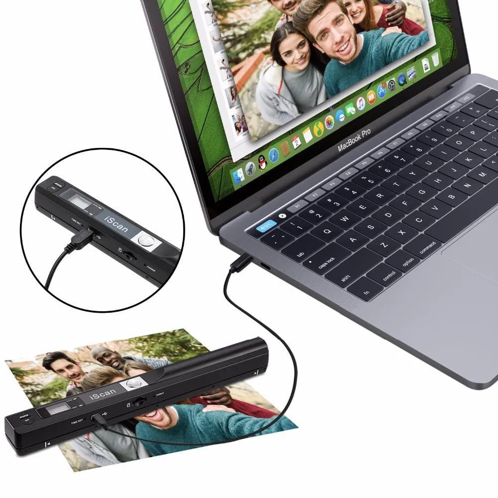 Portable Handheld 900DPI JPG and PDF Formate A4 Document Scanner
