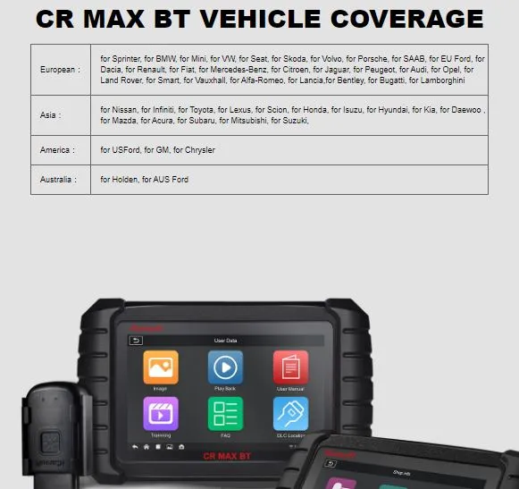 Professional Scan Tool iCarsoft CR Max BT Full System New Model