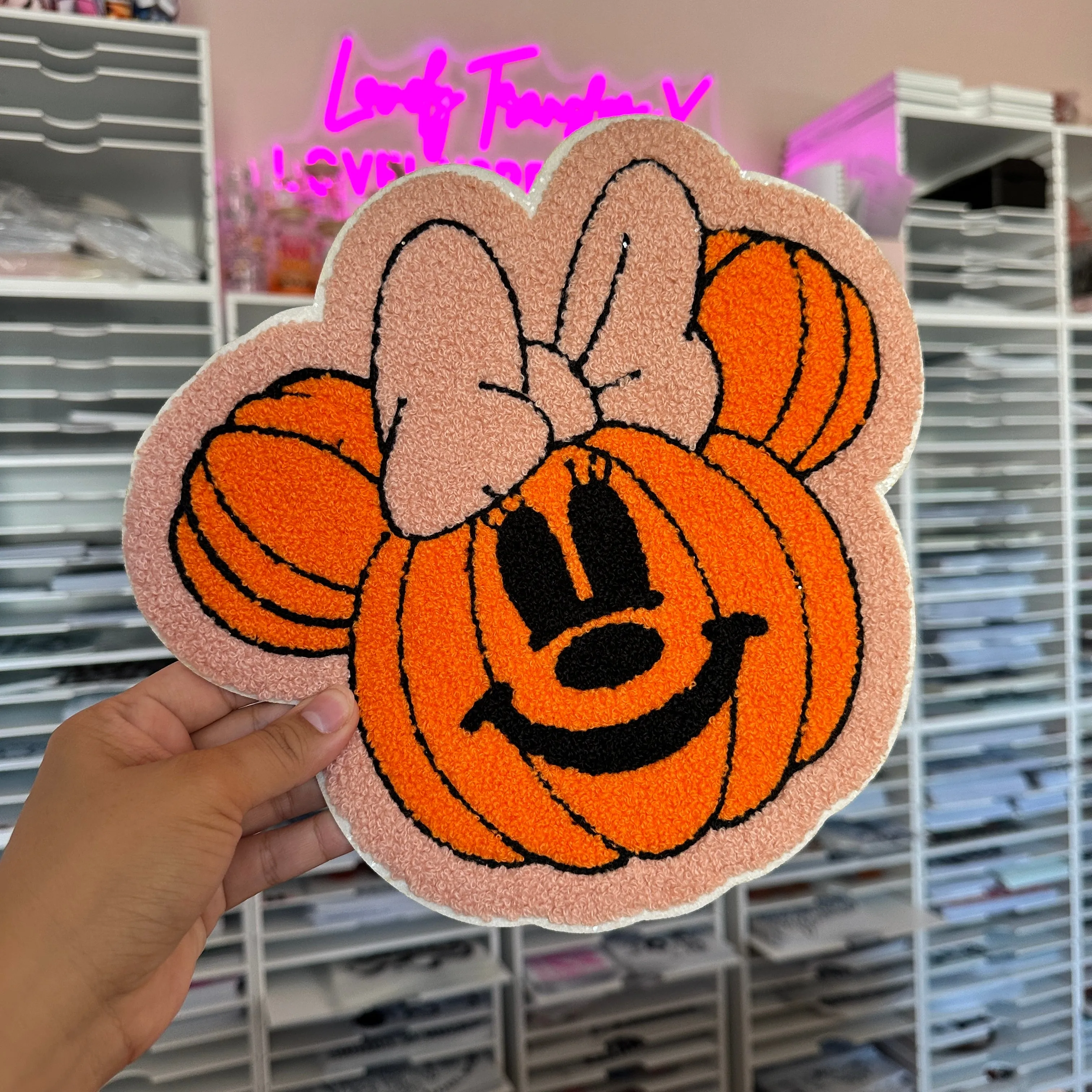 Pumpkin Mouse- Iron On Patch